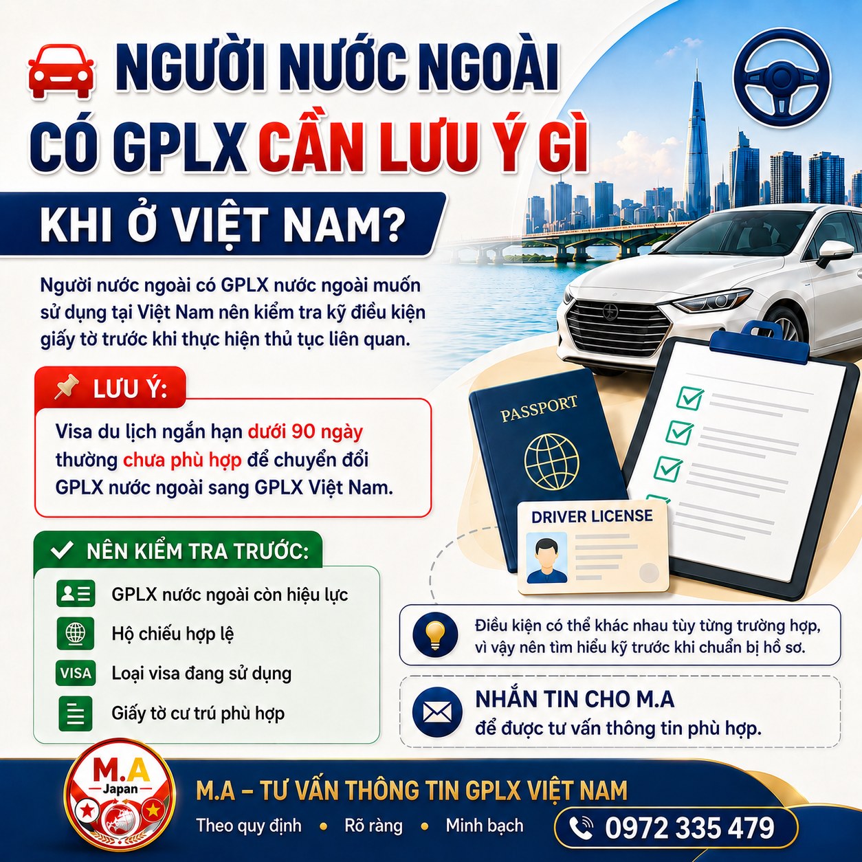 🚗 NGƯỜI NƯỚC NGOÀI CÓ GPLX NƯỚC NGOÀI KHI Ở VIỆT NAM CẦN LƯU Ý GÌ?